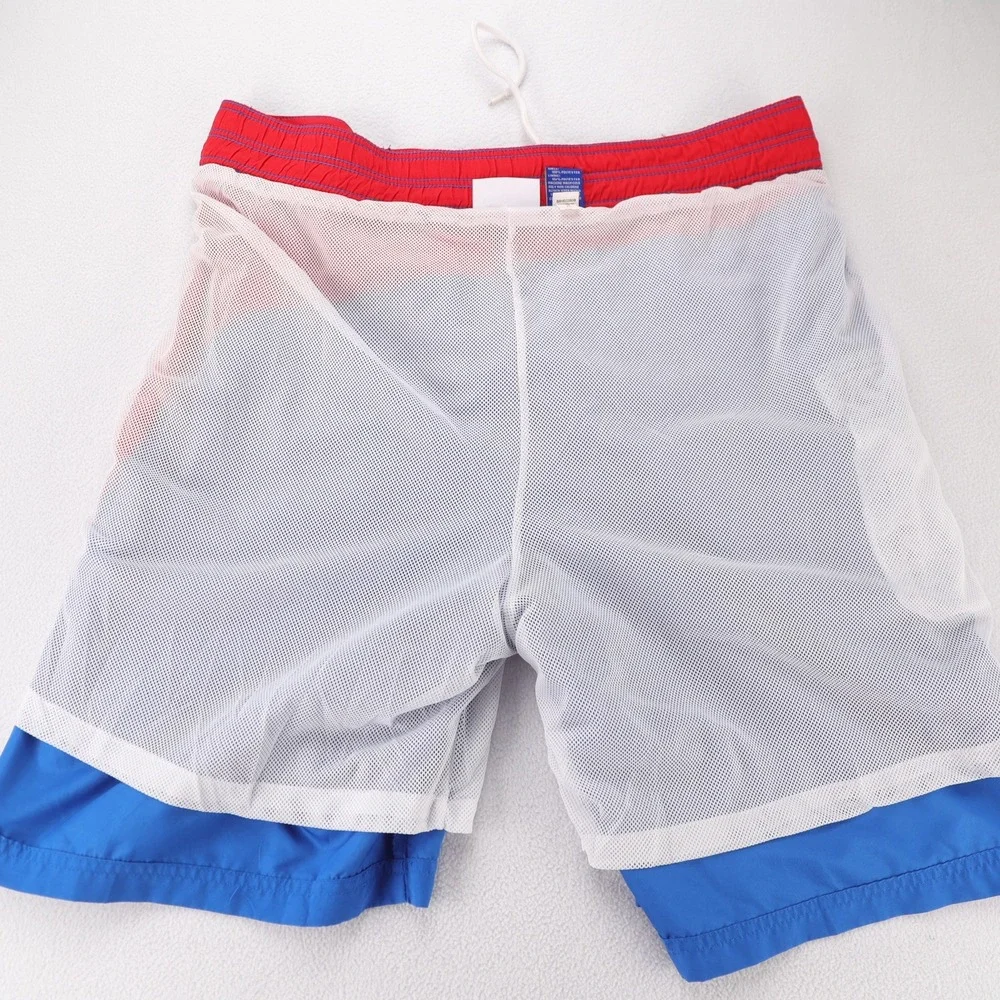 MLB Chicago Cubs‎ Board Shorts Mens XL Blue Red Colorblock Swim Trunks 2009
